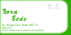 nora bede business card